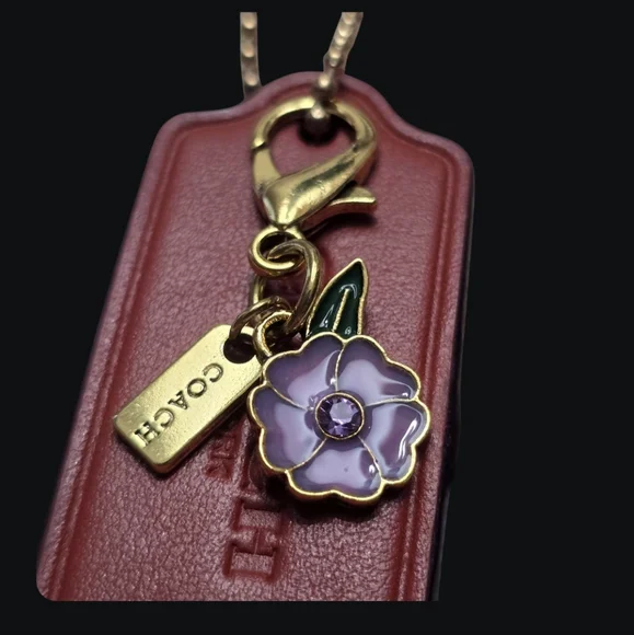 Coach Purple Flower Charm - Picture 3 of 3